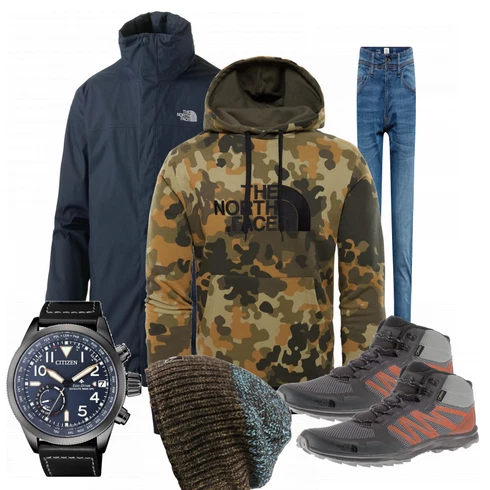Grau Stiefel The North Face kombinieren