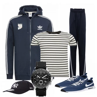 Outfit mit Blau Sneaker Nike "Gaetan"