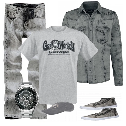 Grau Sommer Schuh Replay kombinieren