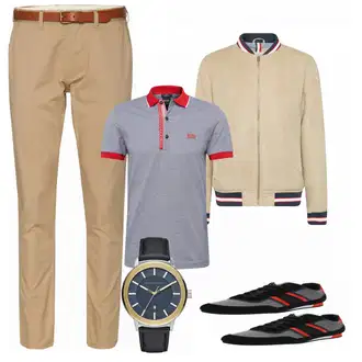 Party Outfits mit Braun/Beige Hose SELECTED HOMME "Geburtstags Outfit"
