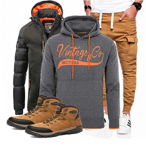 Braun Trachtenmode/Winter Parka kombinieren