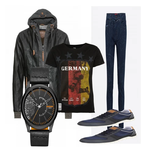 Mischfarben Accessoire Uhr Diesel kombinieren
