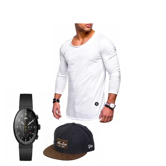 Outfit mit Blau Uhr Braun "GH6"