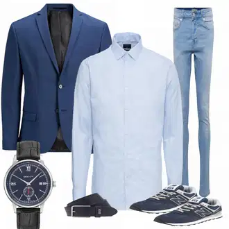 Outfit mit Blau Anzug Jack & Jones "Ghoster"