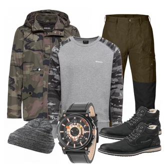 Outfit mit Schwarz Stiefel Tom Tailor "Gina"
