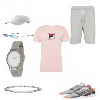 Outfit mit Grau Schuh Sneaker Adidas "Gink"