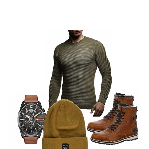 Braun Schuh/Winterschuh/Winter Parka Bullboxer kombinieren