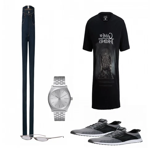 Schwarz/Blau Casual T-Shirt Tchibo kombinieren