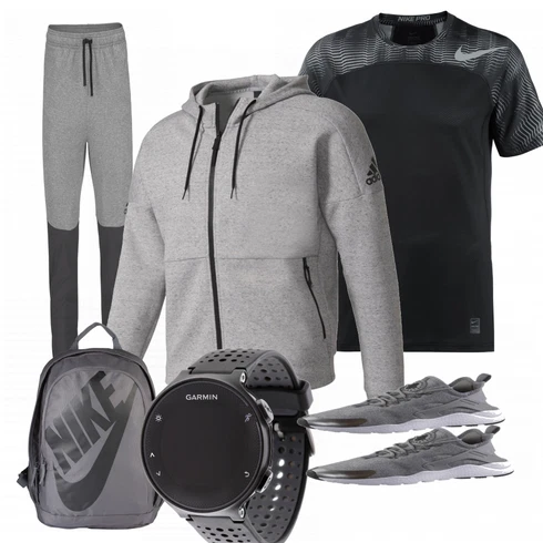 Grau Rucksack Nike Sportswear kombinieren