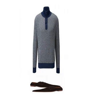 Outfit mit Grau Strickjacke Tchibo "GrobstrickTroyer"