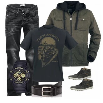 Outfit mit Blau Carhartt "GSHOCK"