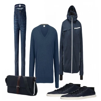 Outfit mit Blau Sneaker G-Star Raw "GStar RAW"