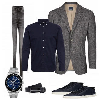 Outfit mit Blau Sneaker G-Star Raw "GSTAR RAW"