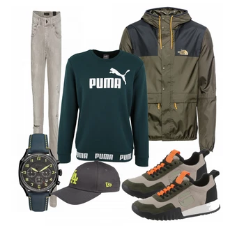Outfit mit Grau Sneaker G-Star Raw "GSTARRAW"