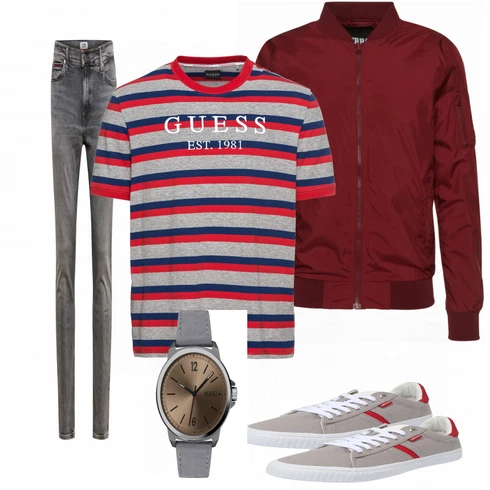 Rot Sommerjacke Urban Classics kombinieren