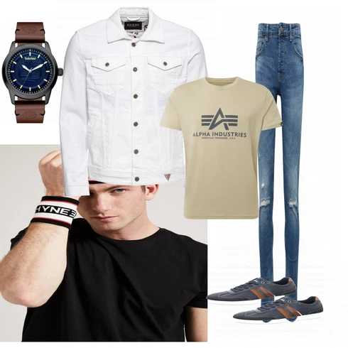 Beige Hemd Alpha Industries kombinieren
