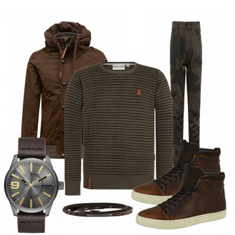 Outfit mit Blau Sneaker Bullboxer "Guf"