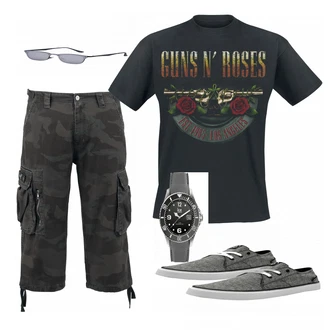 Outfit mit Grau Sneaker Volcom "Guns N Roses shirt"