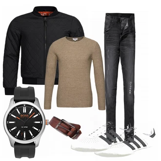 Outfit mit Weiß Schuh Sneaker Adidas "h24"