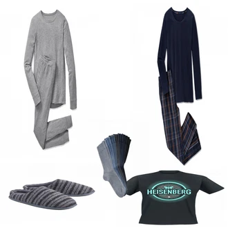 Outfit mit Grau Hausschuh Tchibo "Hausschuhe fuer Herren"