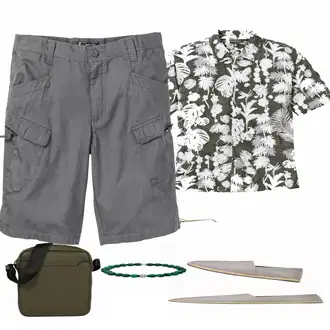Outfit mit Grau Schmuck Kuzzoi "Hawaii"