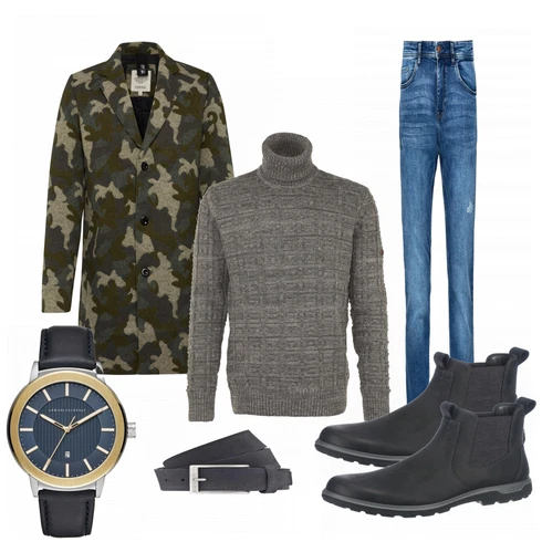 Schwarz Stiefel Ecco kombinieren