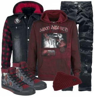 Outfit mit Mischfarben Sneaker "Hellboy"