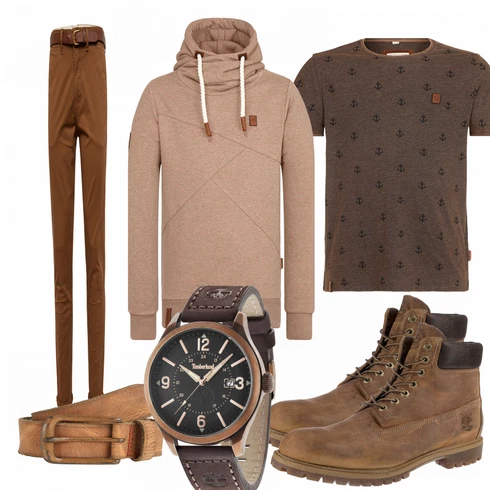 Rot/Grün Stiefel Timberland kombinieren