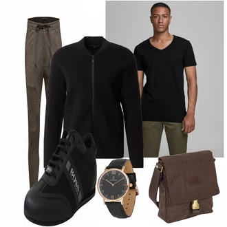 Outfit mit Blau Drykorn, Schwarz Drykorn "Herbstlicher Look"