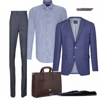 Outfit mit Blau Anzug Daniel Hechter "Herren Outfit elegant"