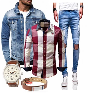 Outfit mit Weiß/Blau Tommy Hilfiger "HILFIGER"