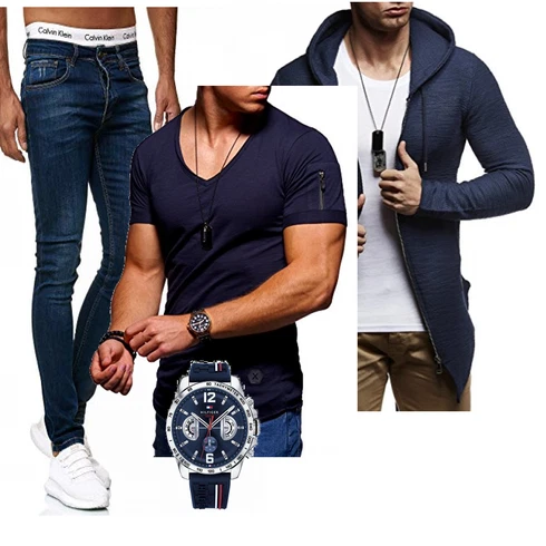 Blau Winter Parka Leif Nelson kombinieren