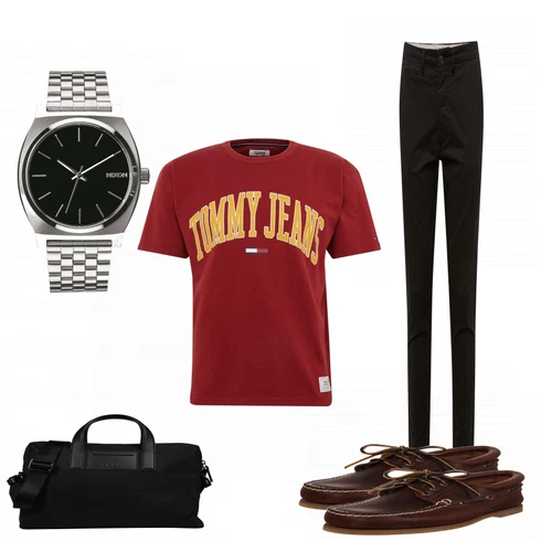 T-Shirt kombinieren mit Braun Halbschuh Timberland
