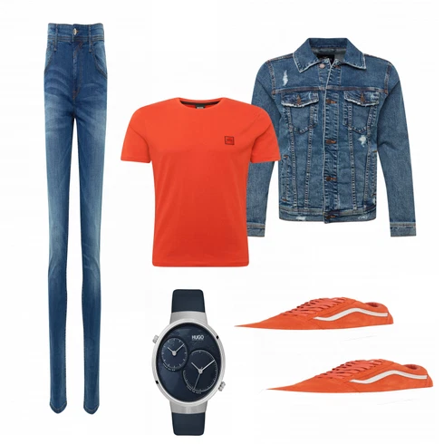 Orange Schuh Sneaker Vans kombinieren