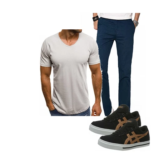 T-Shirt kombinieren mit Blau Trachtenmode Asics