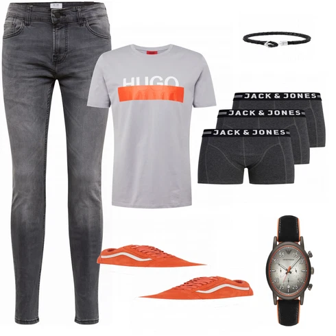 Orange Schuh Sneaker Vans kombinieren