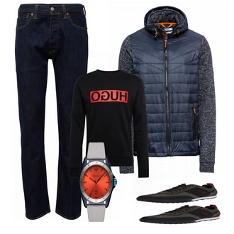 Outfit mit Grün Sneaker Hugo "HUGO"