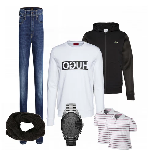 Schwarz Schal Jack & Jones kombinieren