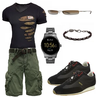 Outfit mit Blau Schmuck Diesel "Huw"