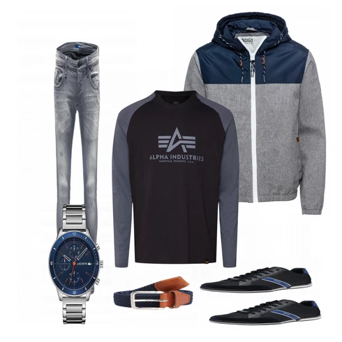 Blau Schuh Sneaker Boss kombinieren
