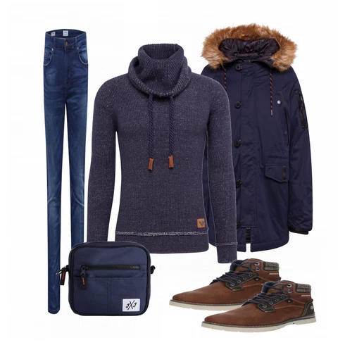 Schwarz Strickjacke Indicode Jeans kombinieren