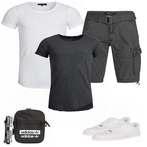 Grau Schuh Sneaker Nike Sportswear kombinieren