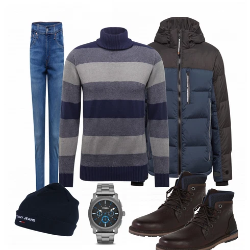 Mischfarben Hut Tommy Hilfiger kombinieren