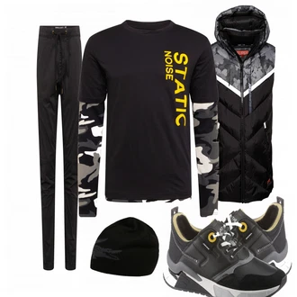 Outfit mit Schwarz Superdry "Indicode"