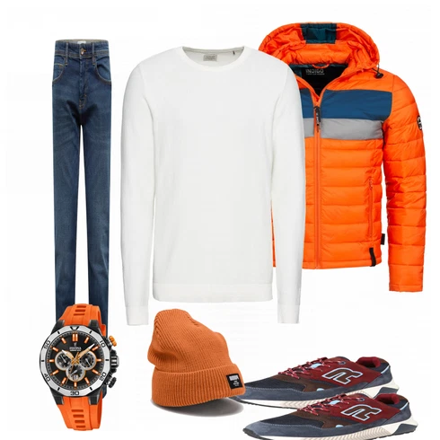 Orange Hut Puma kombinieren