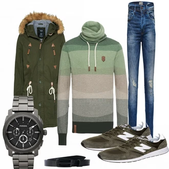 Outfit mit Schwarz Gürtel Diesel "INFINIT"