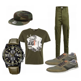 Outfit mit Braun Sneaker Bullboxer "JACk"