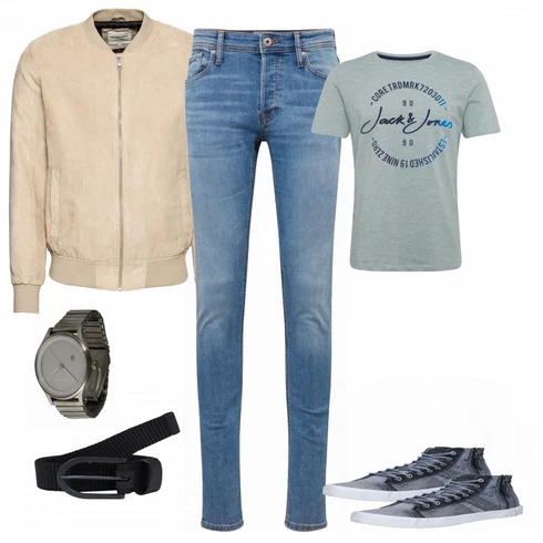 Grau Sommer Schuh Replay kombinieren