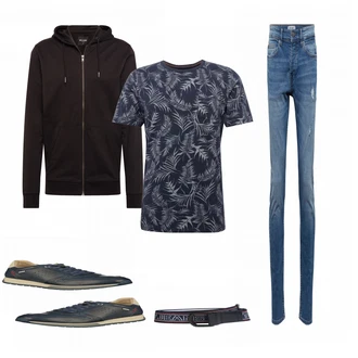 Outfit mit Blau Sportschuh Pikolinos "Jack and Jones"