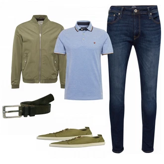Outfit mit Grün Sneaker Ecco "Jack and Jones"